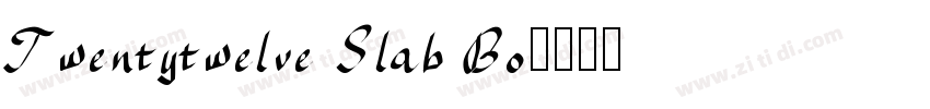 Twentytwelve Slab Bo字体转换